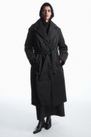 Abrigos COS Belted Acolchado Shell Down Mujer Negros | México DVCZ-34180