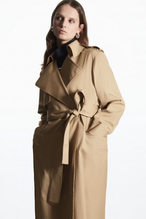 Abrigos COS Belted Trench Mujer Beige | México MBZF-97136