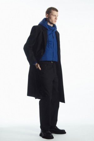 Abrigos COS Buckled-Side Acolchado Encapuchado Gilet Hombre Azules Claro | México RWGS-25837