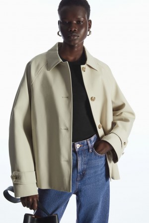Abrigos COS Minimal Corta Trench Mujer Beige Claro | México NBOY-19463