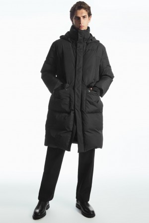 Abrigos COS Recycled-Down Puffer Hombre Negros | México YSQZ-68093