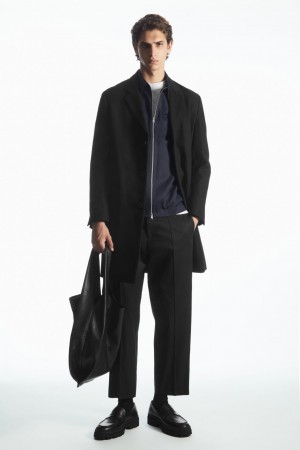 Abrigos COS Regular-Fit Twill Hombre Negros | México RAWI-76581