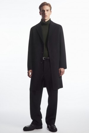 Abrigos COS Relaxed-Fit Double-Faced Lana Hombre Negros | México LUBG-64032
