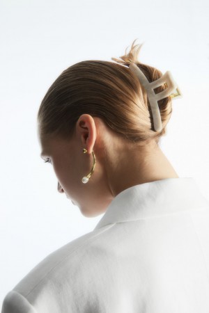 Accesorios Para El Cabello COS Claw Hair Clip Mujer Blancos Dorados | México QSZI-19563