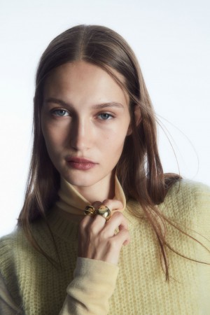 Anillos COS Two-Pack Domed Mujer Dorados | México NFXY-08325