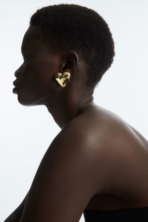 Aretes COS Heart Clip-On Mujer Dorados | México NRTM-50213