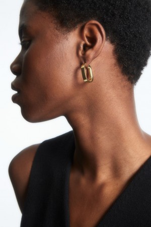 Aretes COS Oval Hoop Mujer Dorados | México FSNZ-73950
