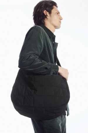 Bolsa Cruzada COS Acolchado Messenger Ripstop Hombre Negros | México ZKNG-65231
