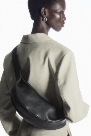 Bolsa Cruzada COS Swing Crossbody Cuero Mujer Negros | México QNMI-52478