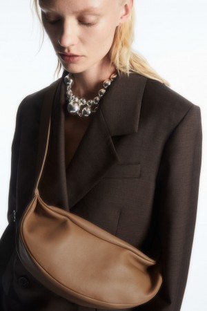 Bolsa Cruzada COS Swing Crossbody Cuero Mujer Beige | México EGKC-47398