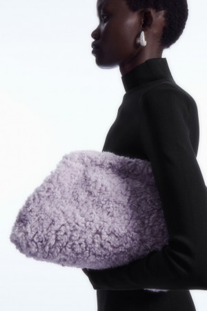 Bolsos De Mano COS Oversized Framed Teddy Mujer Morados | México CODU-18726