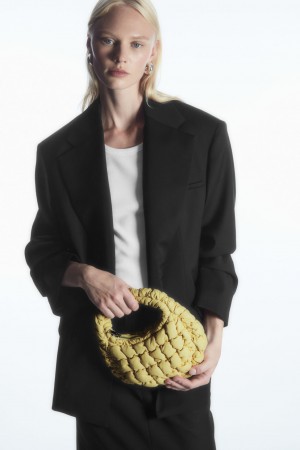 Bolsos Mini COS Acolchado Micro Cuero Mujer Amarillos Claro | México PATW-48267