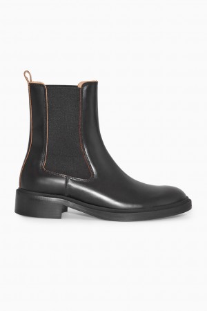 Botas Chelsea COS Cuero Mujer Negros | México IXBZ-73809