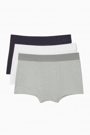 Bragas COS 3-Pack Jersey Boxer Hombre Grises Blancos Negros | México ASWO-59804