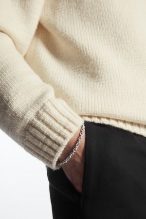 Brazalete COS Geometric Oval-Link Hombre Plateados | México CAEB-60793