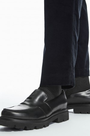 Calcetines COS 3-Pack Mercerised Algodon Hombre Negros Grises | México HCOP-17046