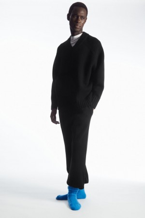 Calcetines COS Fornido Cashmere Hombre Azules Claro | México LUSH-63451