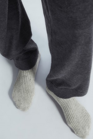 Calcetines COS Lana-Blend Mujer Grises Claro | México SMLF-15967