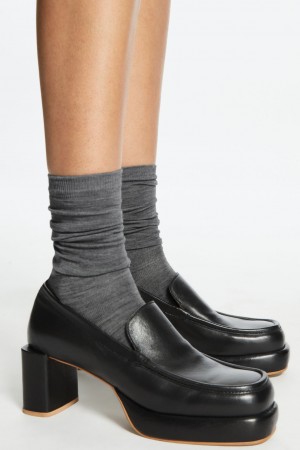 Calcetines COS Lana Mujer Grises | México TACK-19625