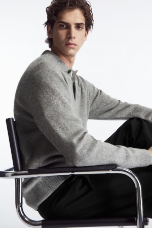 Camisa Polo COS Pure Cashmere Hombre Grises | México IMEN-49528
