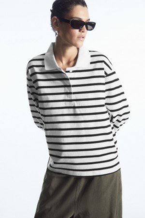 Camisa Polo COS Rugby-Estilo Mujer Blancos | México HUTF-01794