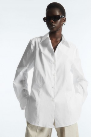 Camisas COS Oversized Algodon-Blend Mujer Blancos | México DNVZ-58972