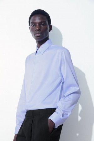 Camisas COS The Minimal Tailored Hombre Azules Claro | México QADF-16057