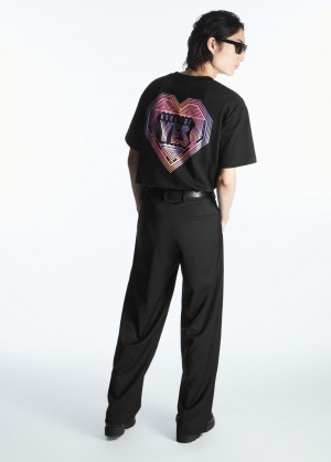 Camiseta COS Pride 2023 Mujer Negros | México ZBKH-40231