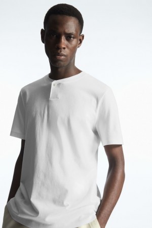 Camiseta COS Regular-Fit Baseball Hombre Blancos | México BUNT-18234