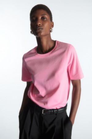 Camiseta COS Regular Fit Mujer Rosas | México ITUE-78934