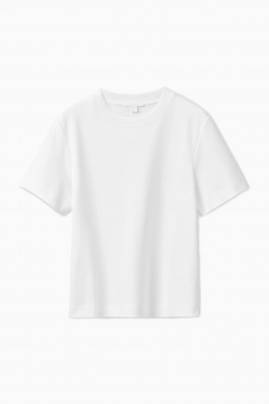 Camiseta COS The Clean Cut Mujer Blancos | México EOKV-04673