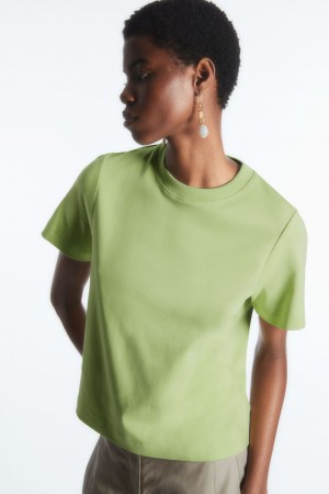 Camiseta COS The Clean Cut Mujer Verdes Claro | México VDKW-20367
