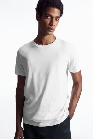 Camiseta COS The Extra Fine Hombre Blancos | México TJPU-03849
