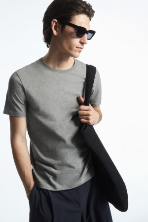 Camiseta COS The Extra Fine Hombre Grises | México NFVI-58716