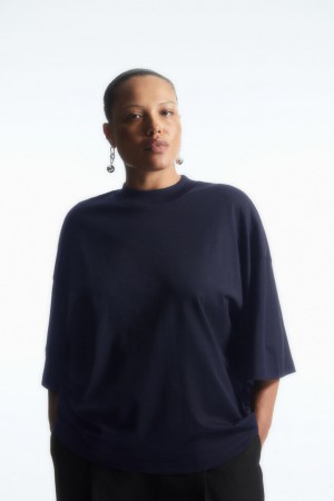 Camiseta COS The Full Volume Mujer Azul Marino | México XFRV-12854