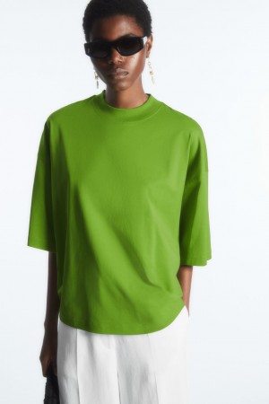 Camiseta COS The Full Volume Mujer Verdes Claro | México PNHW-01948