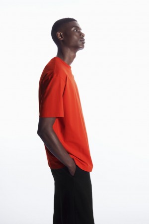 Camiseta COS The Super Slouch Hombre Naranjas | México NLEZ-89045