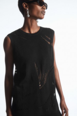 Chaleco COS Botanical De Punto Mujer Negros | México EVZK-06185