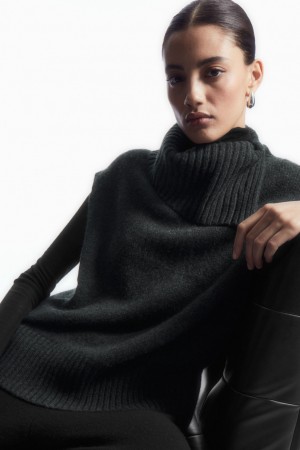 Chaleco COS High-Neck Pure Cashmere Tank Mujer Grises Oscuro | México MHET-17935