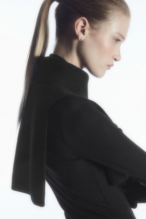 Chaleco COS Open-Side Cashmere-Blend Roll-Neck Tank Mujer Negros | México EBJF-37285