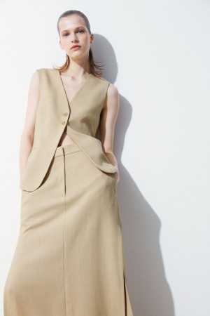 Chaleco COS The Longline Mujer Beige | México IBFT-91548