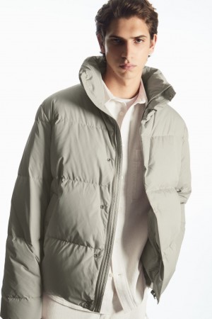Chamarras COS Corta Puffer Hombre Grises Beige | México FHAE-69802