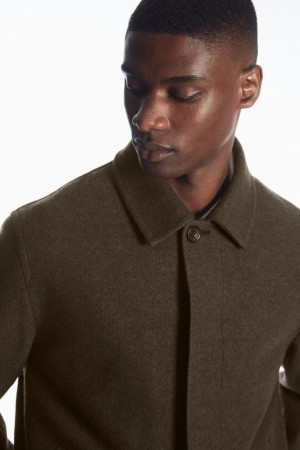 Chamarras COS Felted Lana Hombre Marrom | México WMZX-46805