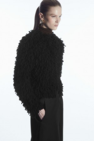 Chamarras COS Loop-Knit Lana Mujer Negros | México PAIZ-16753