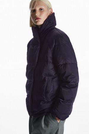 Chamarras COS Shawl-Collar Puffer Mujer Azul Marino | México GBJX-13865