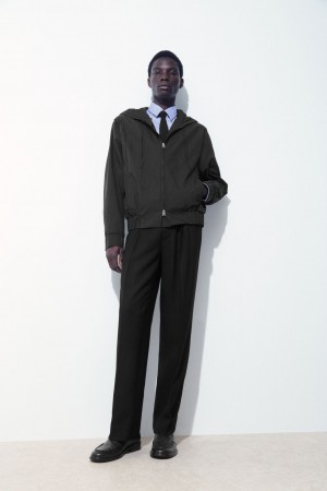 Chamarras COS The Encapuchado Blouson Hombre Negros | México CJZP-93572