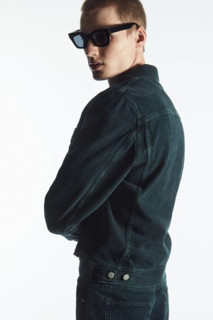 Chamarras COS Two-Tone Denim Hombre Verdes | México XSIW-36254
