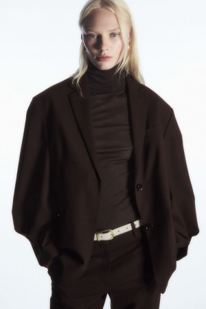 Cinturones COS Reversible Cuero Mujer Negros Beige Claro | México CODN-93287