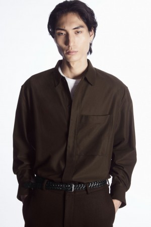 Cinturones COS Slim Woven Cuero Hombre Negros | México AWBT-05869