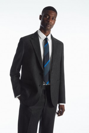 Corbatas COS A Rayas Pure Silk Hombre Azul Marino Azules | México FRGA-36974